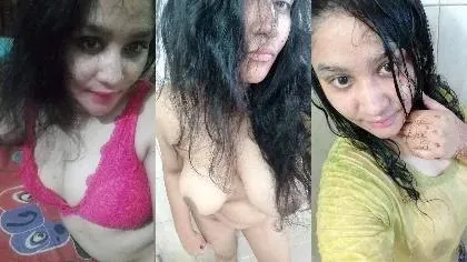 Horny Chubby Boobs Press Sexy Ass Striping Bathing Part 2