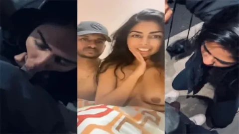 Horny Girl Outdoor Sucking Dick