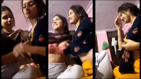 Lesbian Friends Hot and Steamy in Bedroom