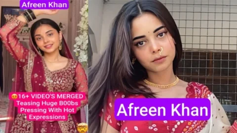 Afreen Khan Paid Subscription Teasing Huge Boobs Pressing
