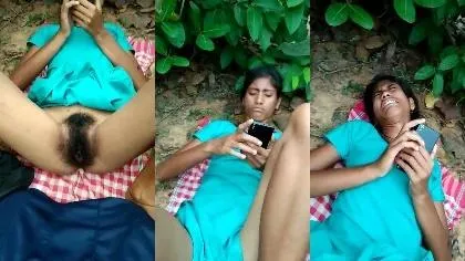 Desi Girlfriend Hairy Pussy Outdoor
