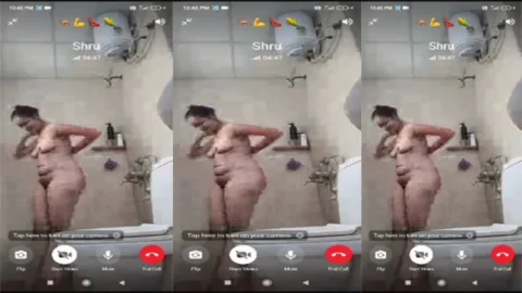 Tamil Young Girl Nude - Bathing Show on Videocall