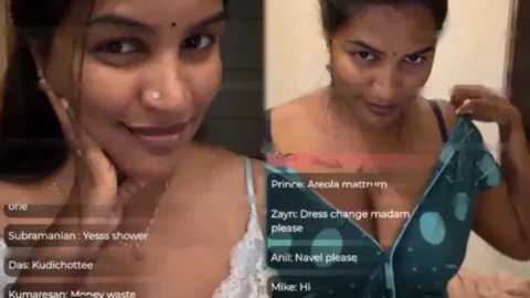 Mallu Makeup Artist Reshma Premium Live - Bra Removed