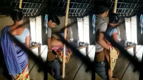 Horny Desi Bhabhi Kitchen Doggystyle Fuck with Neighbor Video MMS