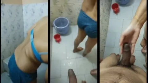 South Indian Beautiful College Wife Hot Boobs Bathroom Ro...