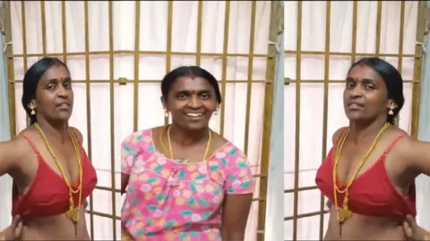 Tamil Aunty Dress Removing show - Nighty