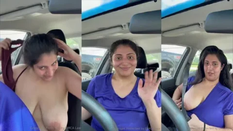 NRI Model Rashmii x Car Naked All Video merged Viral