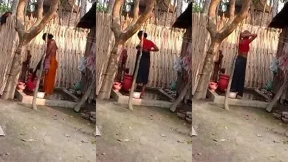 Neighbour Wife Hot Boobs Bathing Secretly Captured Part 4