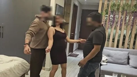 Anjali Get Together - Threesome Old Friend Hard MMS