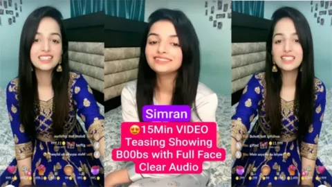 Simran Beautiful Instagram Influencer - Premium Live Teasing - Finally Showing Boobs Live Video