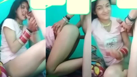 Video Shows Desi Newlywed Wife Sucking Husband s Big Dick for Friends Video MMS