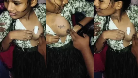 Nibbi having tattoo mms Desi Porn MMS