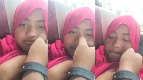 Hijabi Girlfriend's Big Boobs Sucked and Squeezed in Leaked Car Sex Video MMS