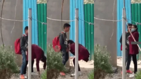 Naughty College Girl Quick Blowjob Doggy Outside College Caught Desi Porn MMS