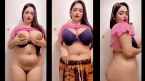 Busty Bhabhi Strips Fingers Pink Pussy for Horny Devar Desi Porn MMS