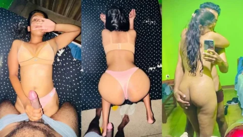 Sri Lankan Girlfriend's Big Ass Naked Blowjob and Trying to Fuck Leaked Sex Video MMS