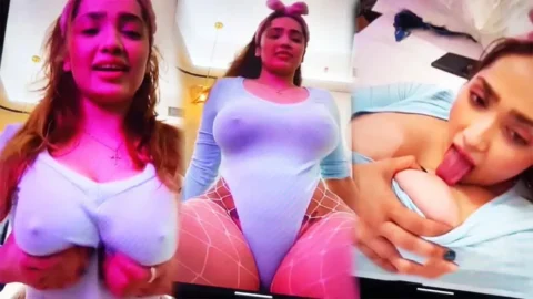 Aditi Mistry Live Nipple Sucking Session Exposed in Blue Top Video MMS
