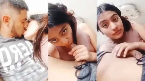 Leaked Nude Desi Girlfriend Gives Sloppy Blowjob To Her Boyfriend Video MMS