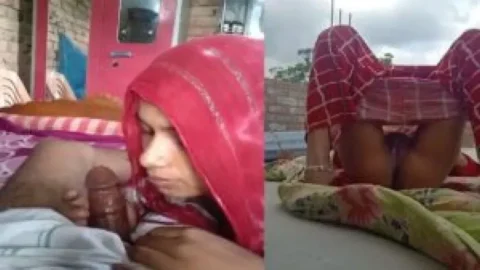 Desi bhabhi sex in terrace after deep blowjob Desi Porn MMS