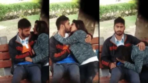 Young Desi Couple Secretly Recorded Making Out On Park Bench Girl In Love Sucks Dick Sensually Desi Porn MMS