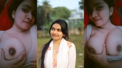 Desi babe secretly teasing her hot curves in private MMS Porn