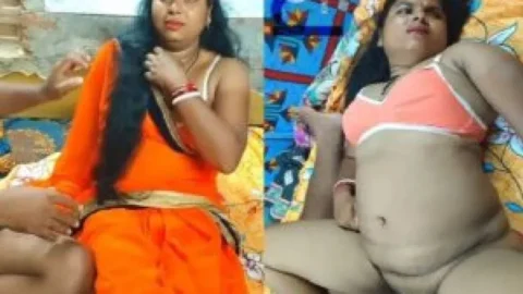 Orange saree bhabhi fucking Indian porn sex Desi Porn MMS