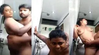 Hot Desi Wifes Secret Bathroom Romance with Husband MMS Porn