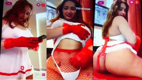 Aditi Mistry Exposes Her Nude Boobs and Nipples in a Sheer Nurse Outfit Video MMS