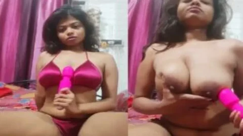 Horny desi girl nude with dildo vibrator on pussy Desi Porn MMS