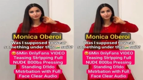 Monica Oberoi Famous Punjabi NRI Teasing Stripping Mstebation Desi Porn MMS