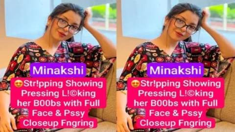 Minakshi Beautiful Innocent Chashmish Cutie Stripping Showing Pressing Boobs with Full Face HD Porn