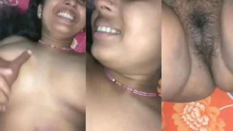 Beautiful Chubby Wife Boobs Pressed And Hairy Pussy Recorded Nude By Her Husband Desi Porn MMS