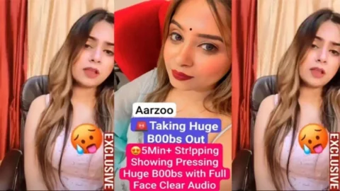 Famous Insta Model Aarzoo New Latest 5Min Premium Live Desi Porn MMS