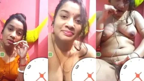Horny Desi Boudi Leaked VC Shows Her Huge Boobs and Hairy Pussy Video MMS