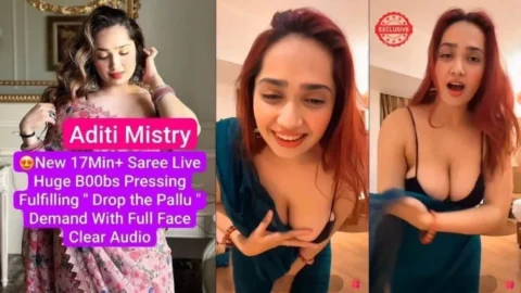 ADITI MISTRY New APP Exclusive Super Hot SAREE LIVE Huge Boobs Pressing Demand HD Porn