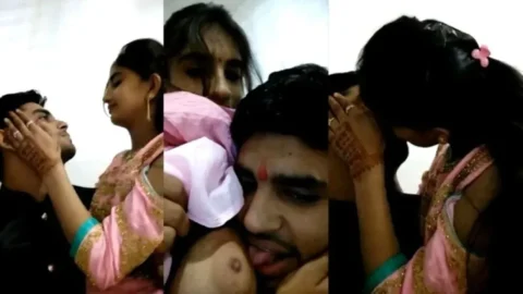 Naughty College Couple Kissing And Beautiful Boobs In pink Salwar Desi Porn MMS