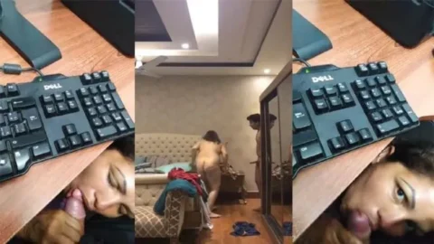 Mature Horny Women BJ Fucking a Office Lucky Guy Desi Porn MMS