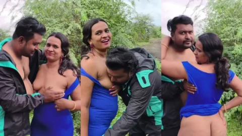 Desi Bhabhi Kavita's Outdoor Jungle Doggy Style Fuck Scandal Video MMS