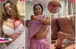 Aditi Mistry Nude Holi Special Live Color on Boobs and A Video MMS