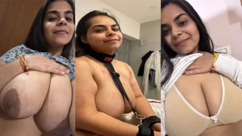 Horny Indian Babe Playing With Her Boobies Desi Porn MMS