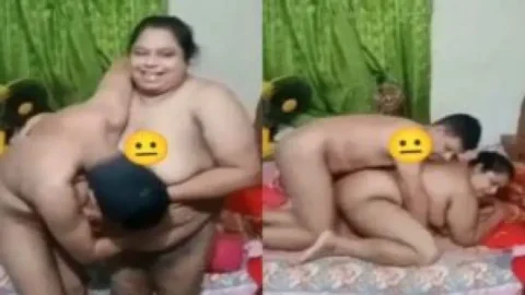 Mature fatty aunty fucking with younger guy Desi Porn MMS