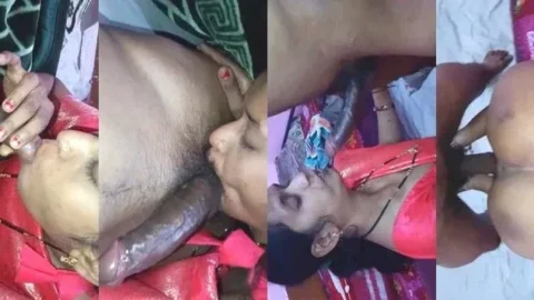 Leaked Desi Wife Blowjob and Hard Fucking in Red Lingerie Video MMS