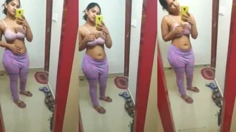 Leaked Desi Bhabhi Squeezes Massive Boobs and Pouts for the Camera Video MMS
