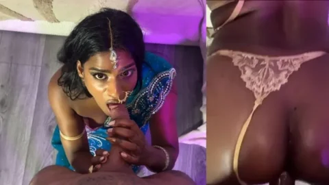 DUSKY INDIAN SLUT GIRL DEEP THROAT BLOBJOB UPSKIRT SAREE FUCKING HARD DOGGY Desi Porn MMS