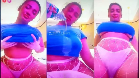 Aditi Mistry Nude Boobs and Nipples Exposed in Blue Top Final Part Video MMS