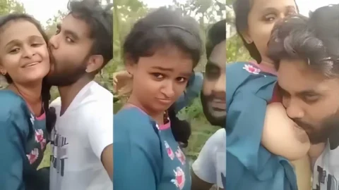 Desi Village Girlfriend's Massive Boobs Sucked in Jungle Leaked Sex Video MMS