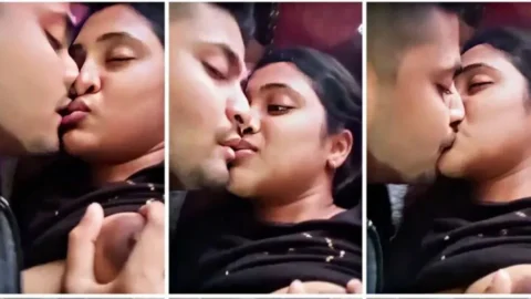 Hot girlfriend kissing and licking her boobs Desi Porn MMS