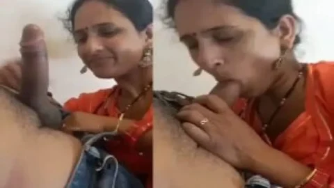 Orange nighty bhabhi blowjob in Rajasthani sex Desi Porn MMS